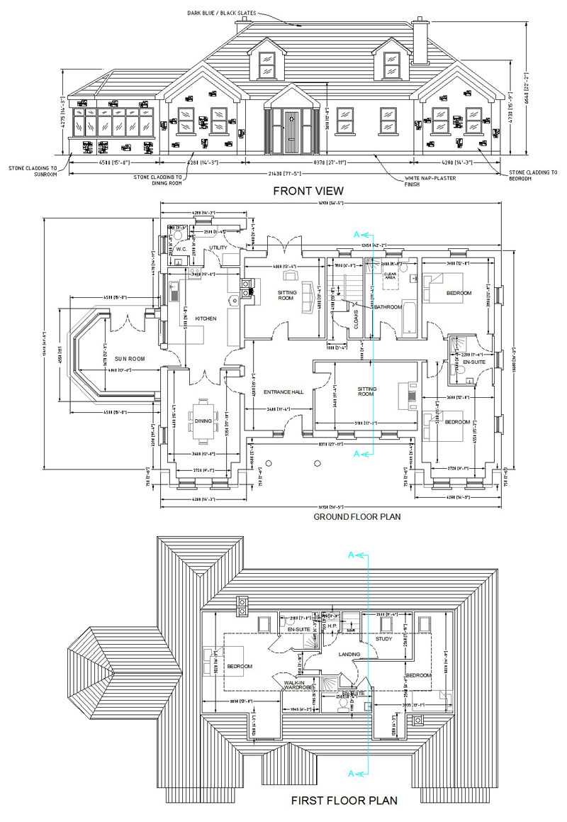 Buy House Plans Bungalows Storey And A Half Two Storey 110A