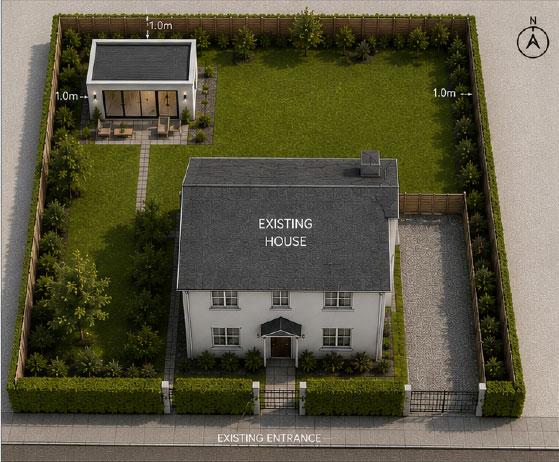 45sqm Exempted House Plan in Back Garden